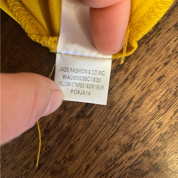 Yellow&White, Polka Dots&Stripes Midi Skirt, Medium, BOG Collective (Nordstroms) - Picture 2 of 6